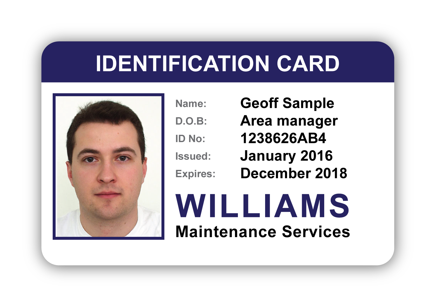 design of id card sample